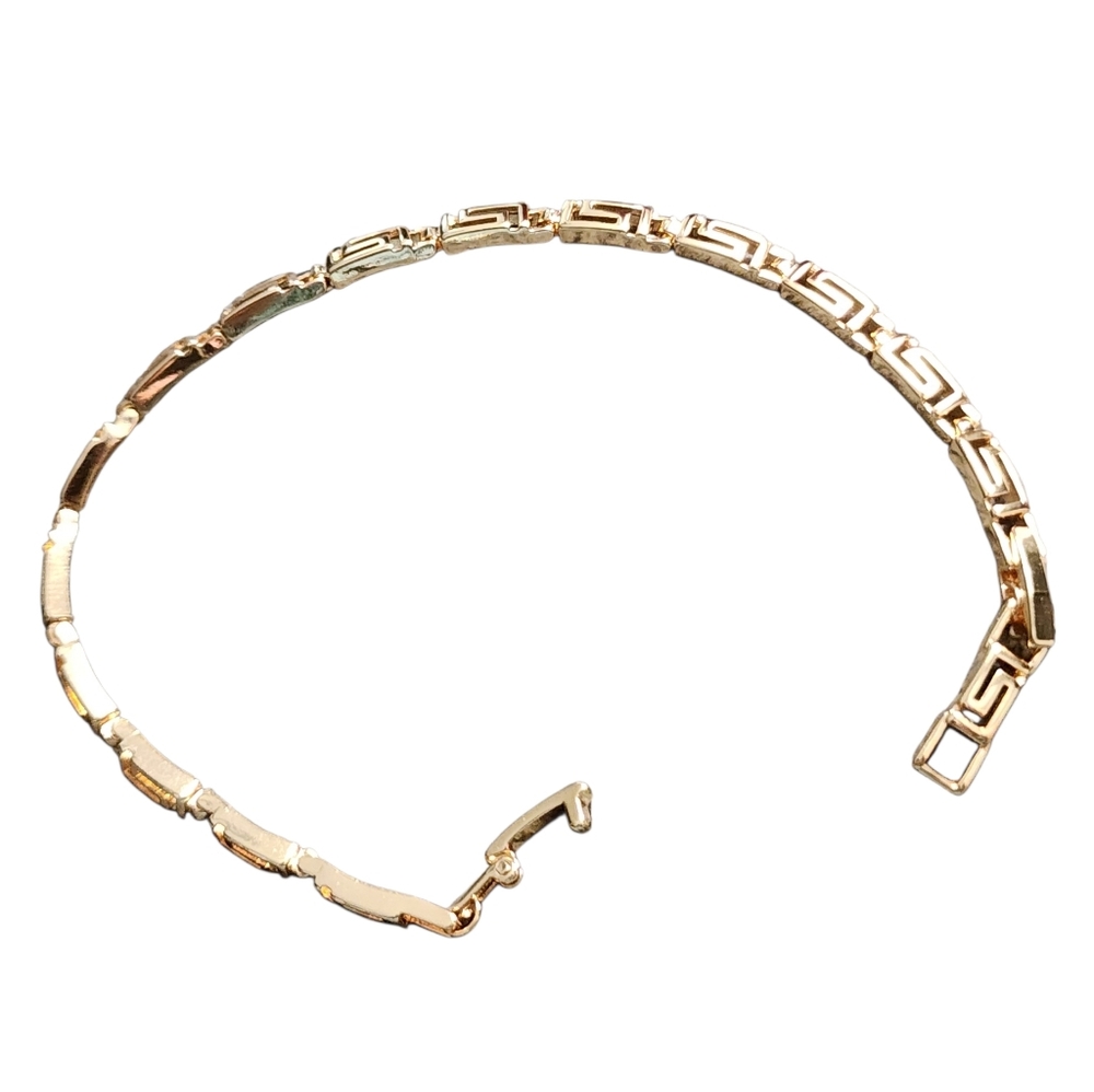 Pretty Bird Jewelry Gold Plated Greek Key Bracelet